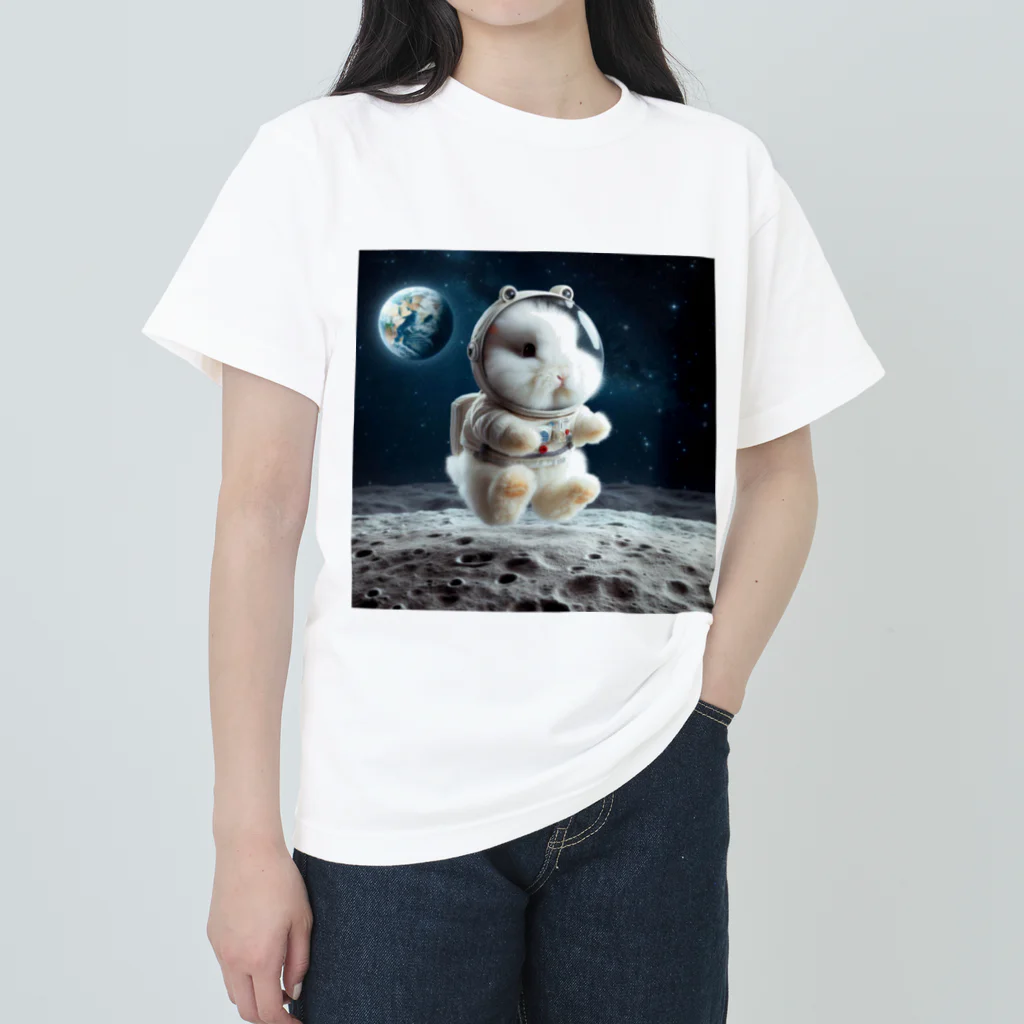 nekosukisukiの宇宙から見守るうさぎさん Heavyweight T-Shirt