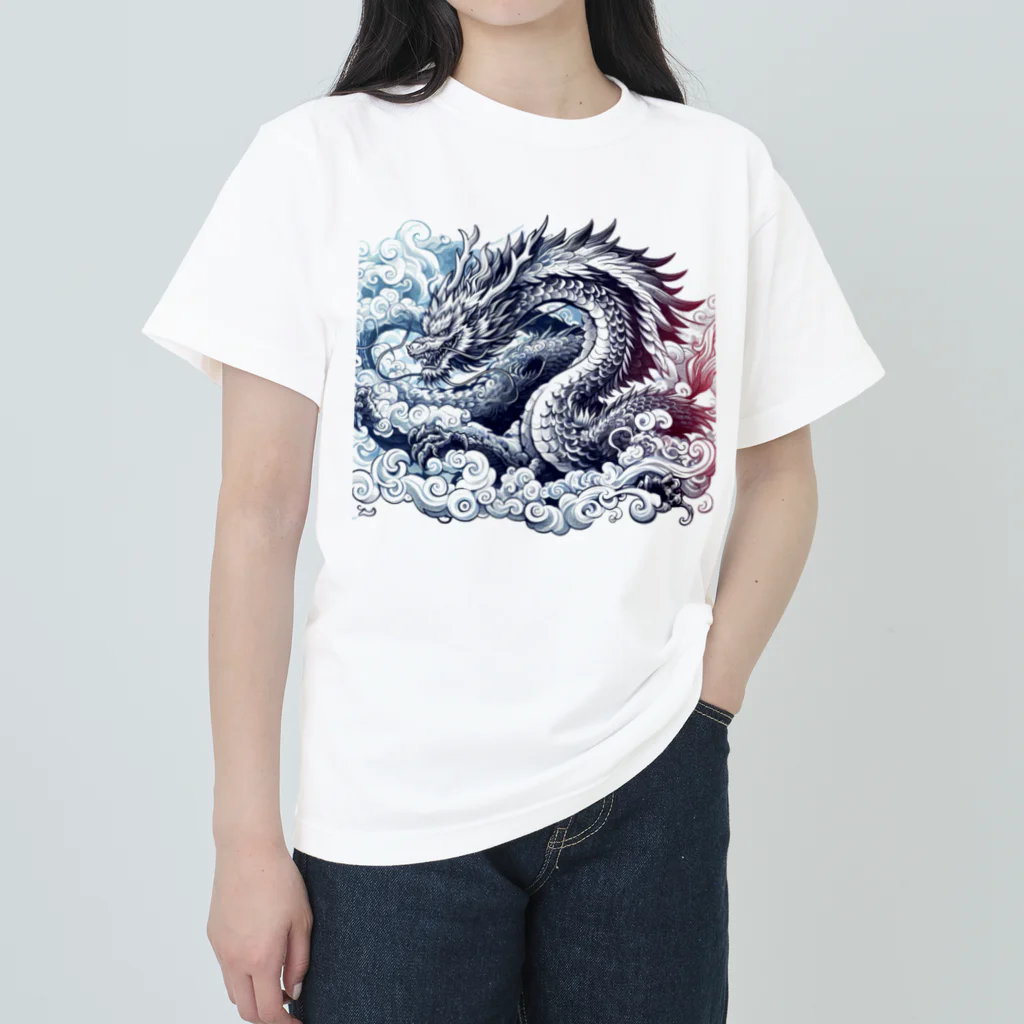 SaBATaNの伝説の生物シリーズ龍1 ヘビーウェイトTシャツ