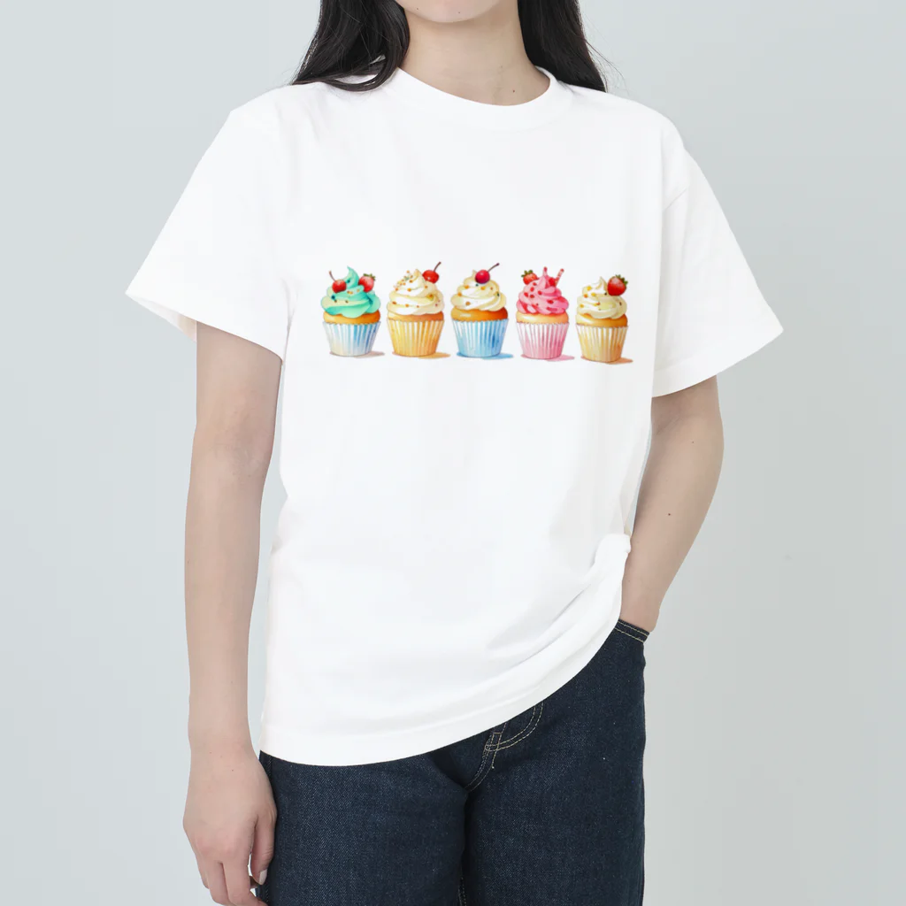 AMA14のカラフルなカップケーキ🧁 Heavyweight T-Shirt