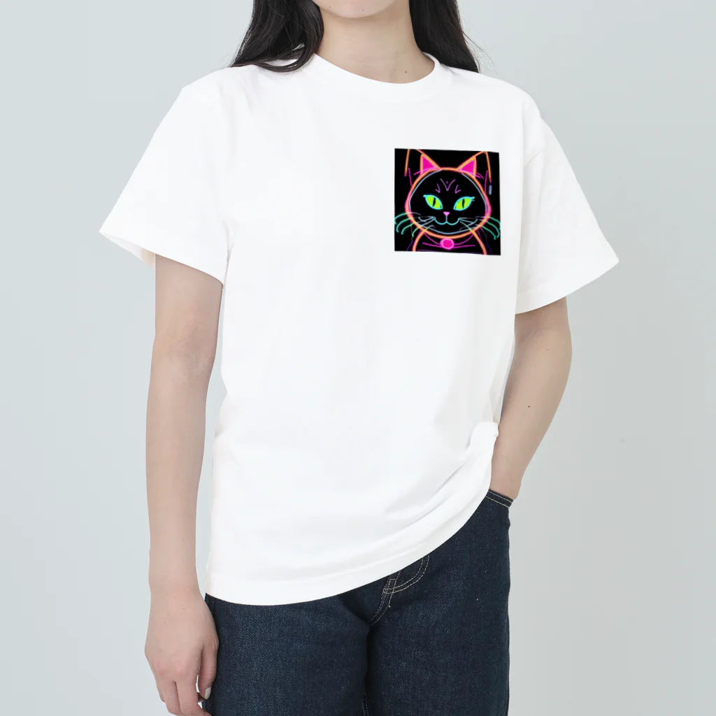 ねこLINEのニャオンカラー ヘビーウェイトTシャツ