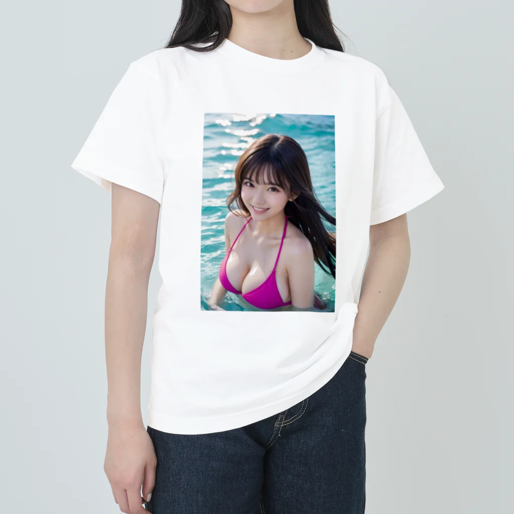 デジタル美女アートのAI美女グラビア11 Heavyweight T-Shirt