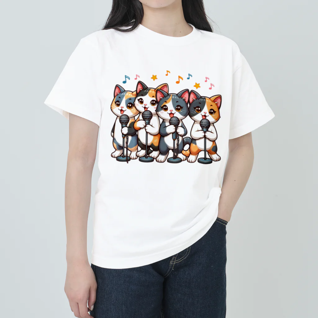 チェリモヤのねこコーラス 04 Heavyweight T-Shirt