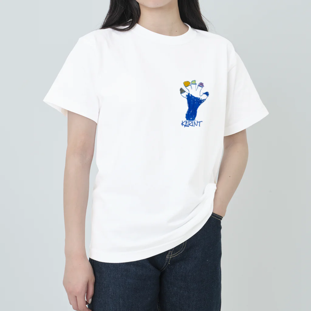 Karin_shopの5歳児かりんの手書きイラストTシャツ「ＫＡＲＩＮＴ」 Heavyweight T-Shirt