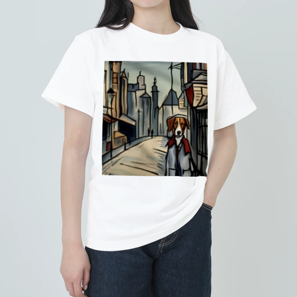 Ppit8のDog in London  ヘビーウェイトTシャツ