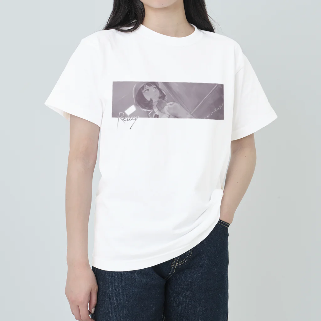 超水道の"Relay"ジャケットアート［Monochrome］ Heavyweight T-Shirt
