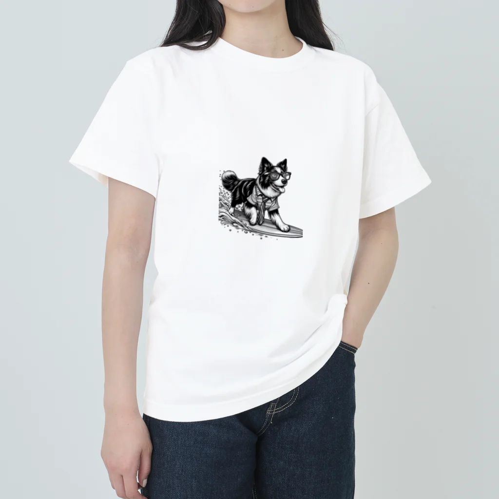 NAOGOROのボーダーコリーのボーちゃん ヘビーウェイトTシャツ