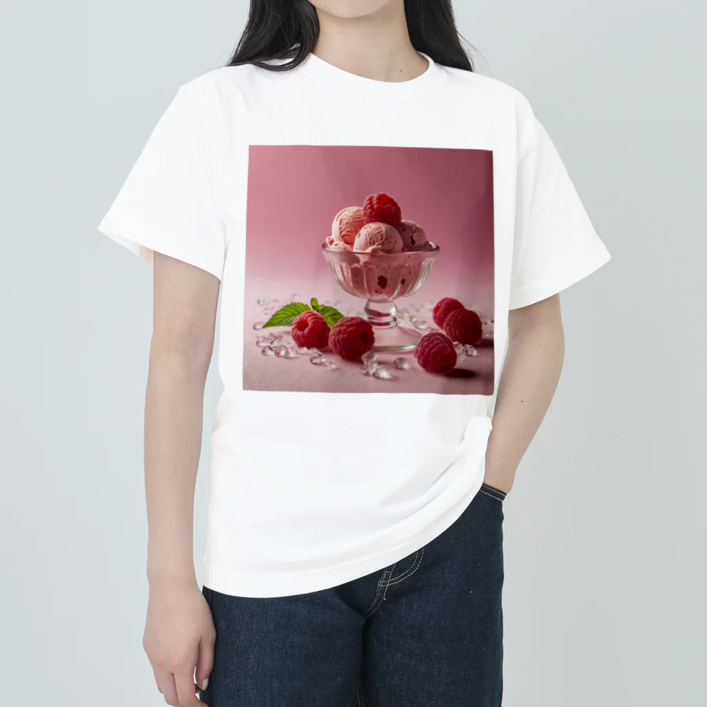 毎日の生活に、ほっこり笑顔と幸せを✨のフレッシュラズベリー Heavyweight T-Shirt