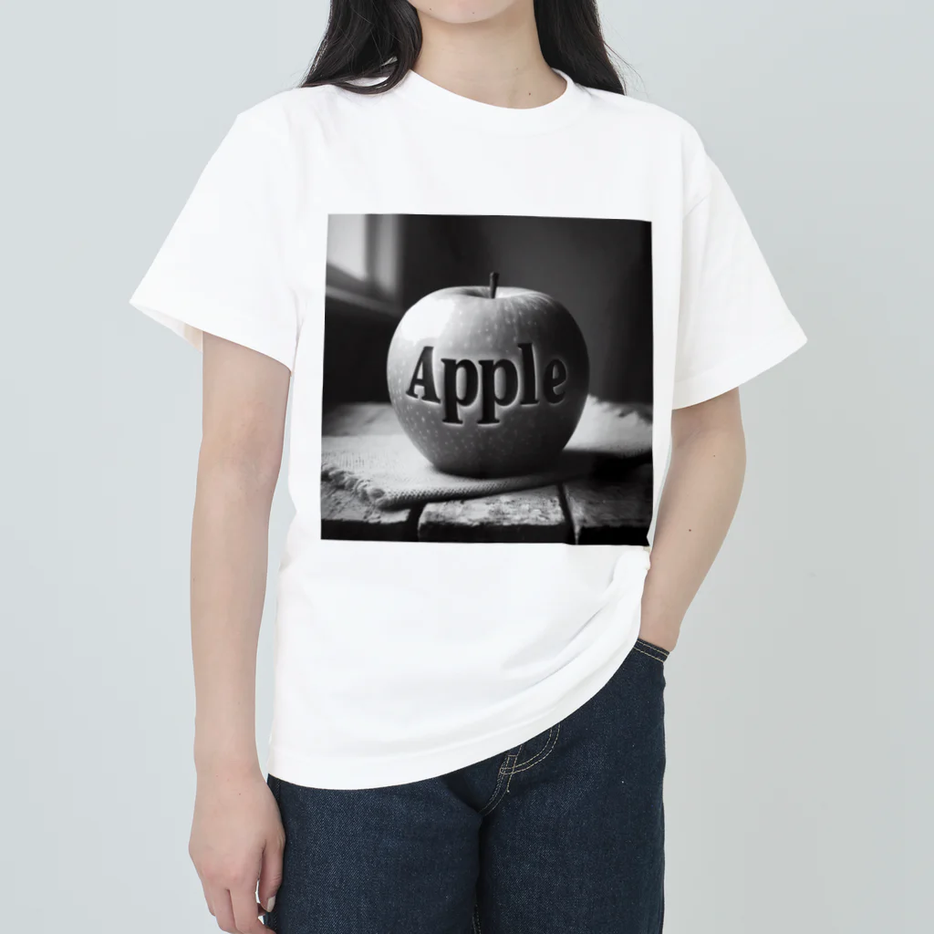 yuriseのモノトーンAppleグッズ ヘビーウェイトTシャツ