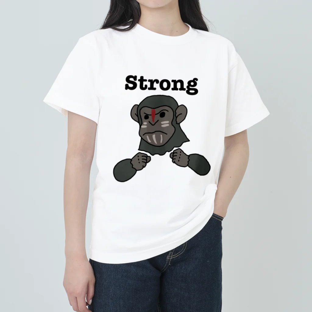 VISHNUのチンパンジーStrong! Heavyweight T-Shirt