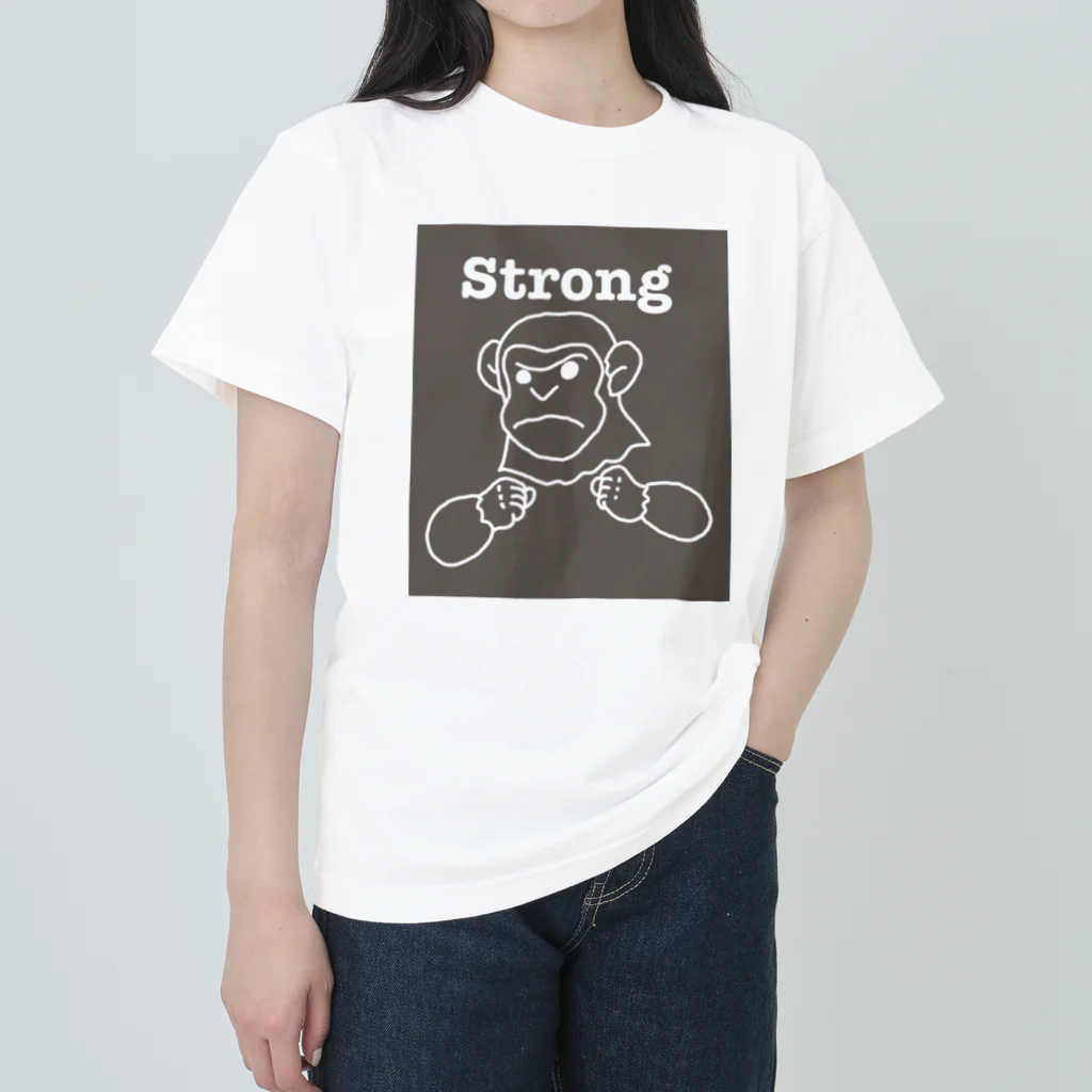 VISHNUのチンパンジーStrong！ Heavyweight T-Shirt