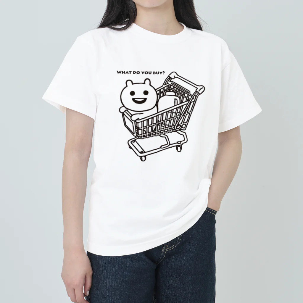 エナメルストア SUZURI店のカートに乗るマエバサン Heavyweight T-Shirt