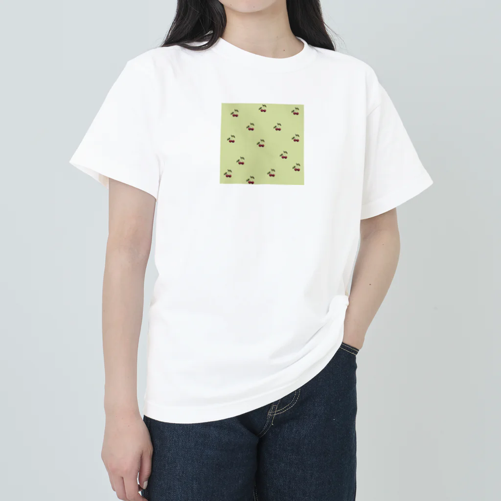 Giraffeinkのさくらんぼ Heavyweight T-Shirt