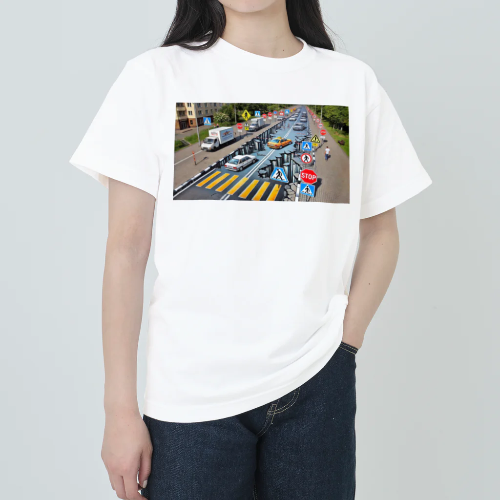 happiness_shopの事故のない未来へ Heavyweight T-Shirt