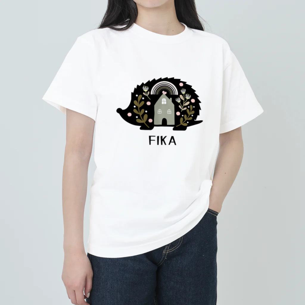 ZenCの【FIKA 北欧 ハリネズミ】 Heavyweight T-Shirt