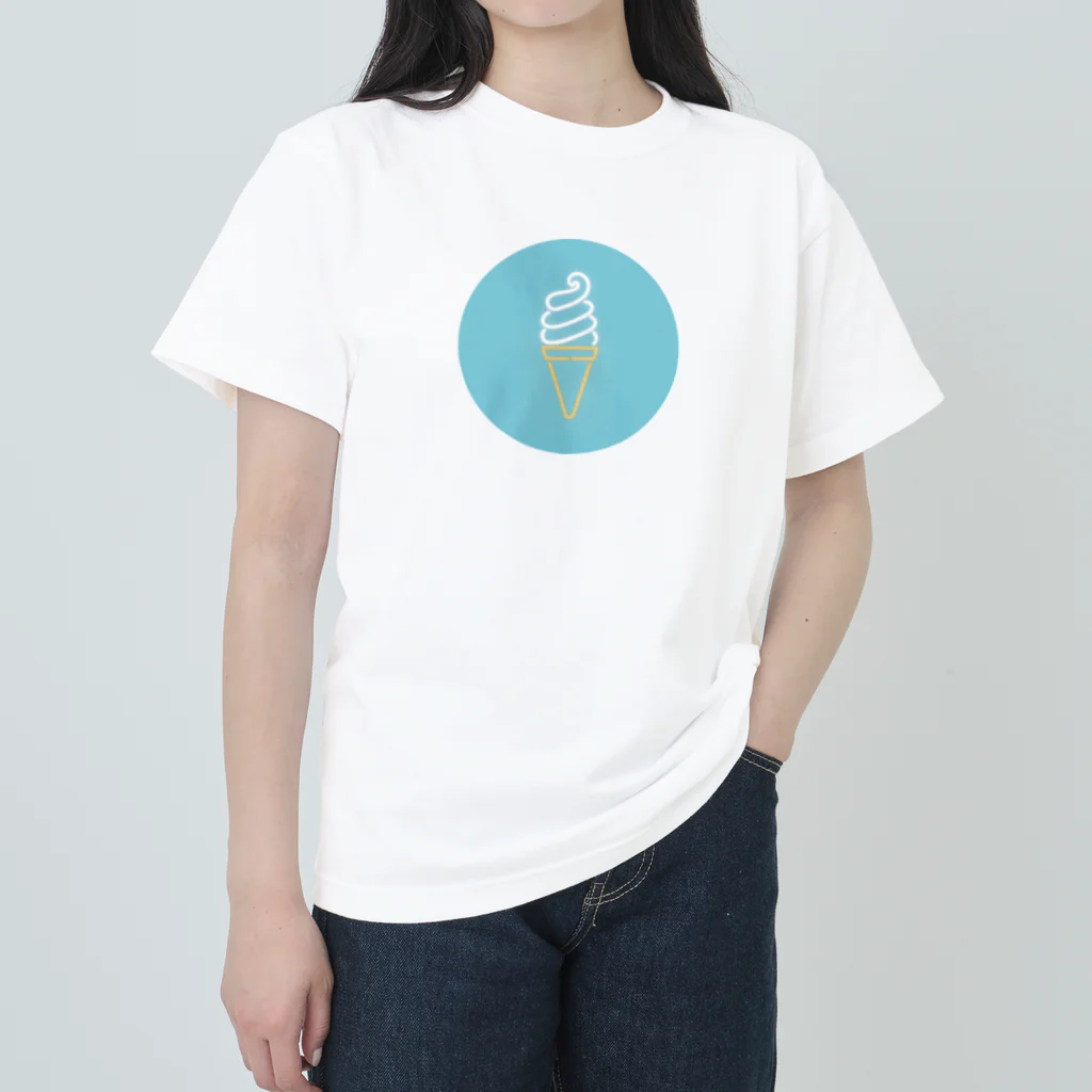 marinaのソフトクリーム（neon mint circle） Heavyweight T-Shirt