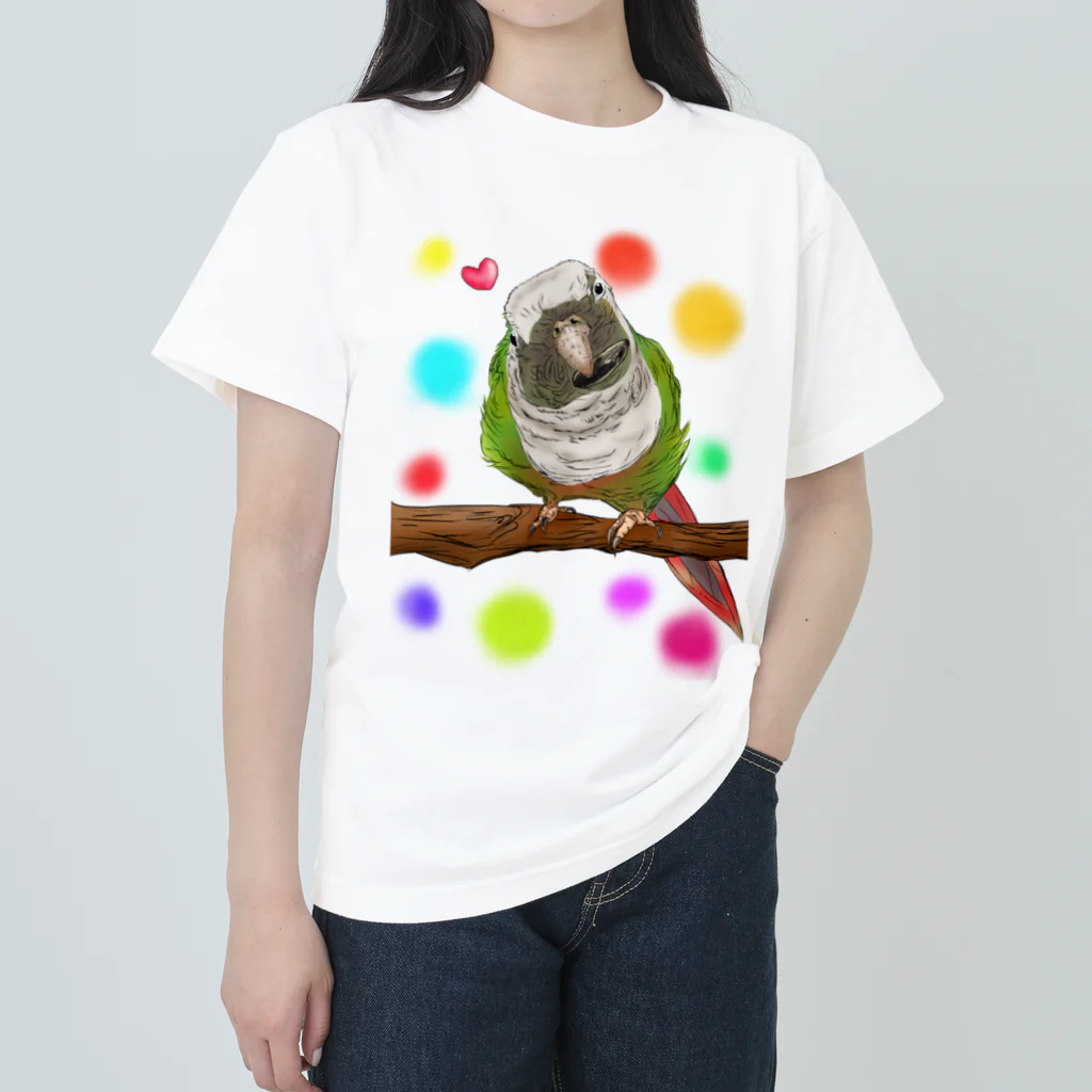 Lily bird（リリーバード）のホオミドリアカオウロコインコ フルカラー② Heavyweight T-Shirt