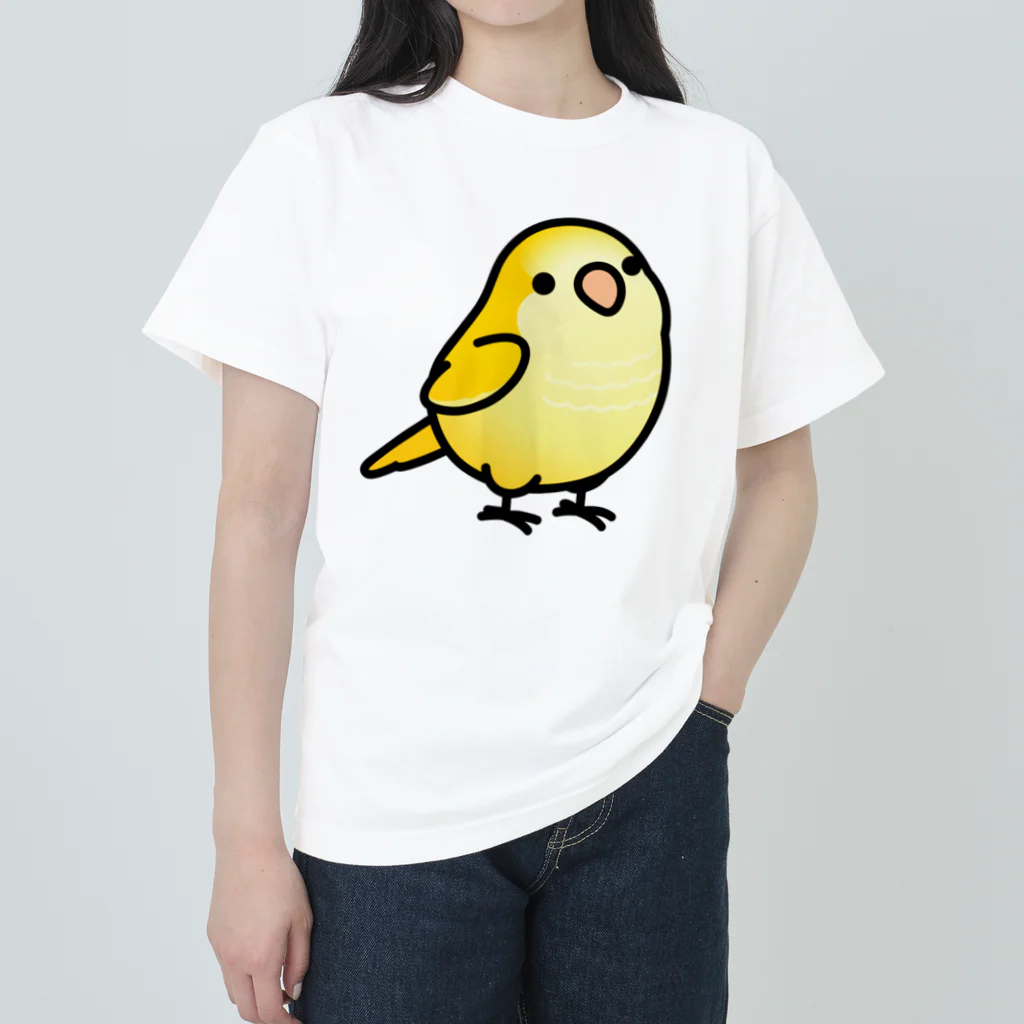 Cody the LovebirdのChubby Bird オキナインコ　イエロー ヘビーウェイトTシャツ