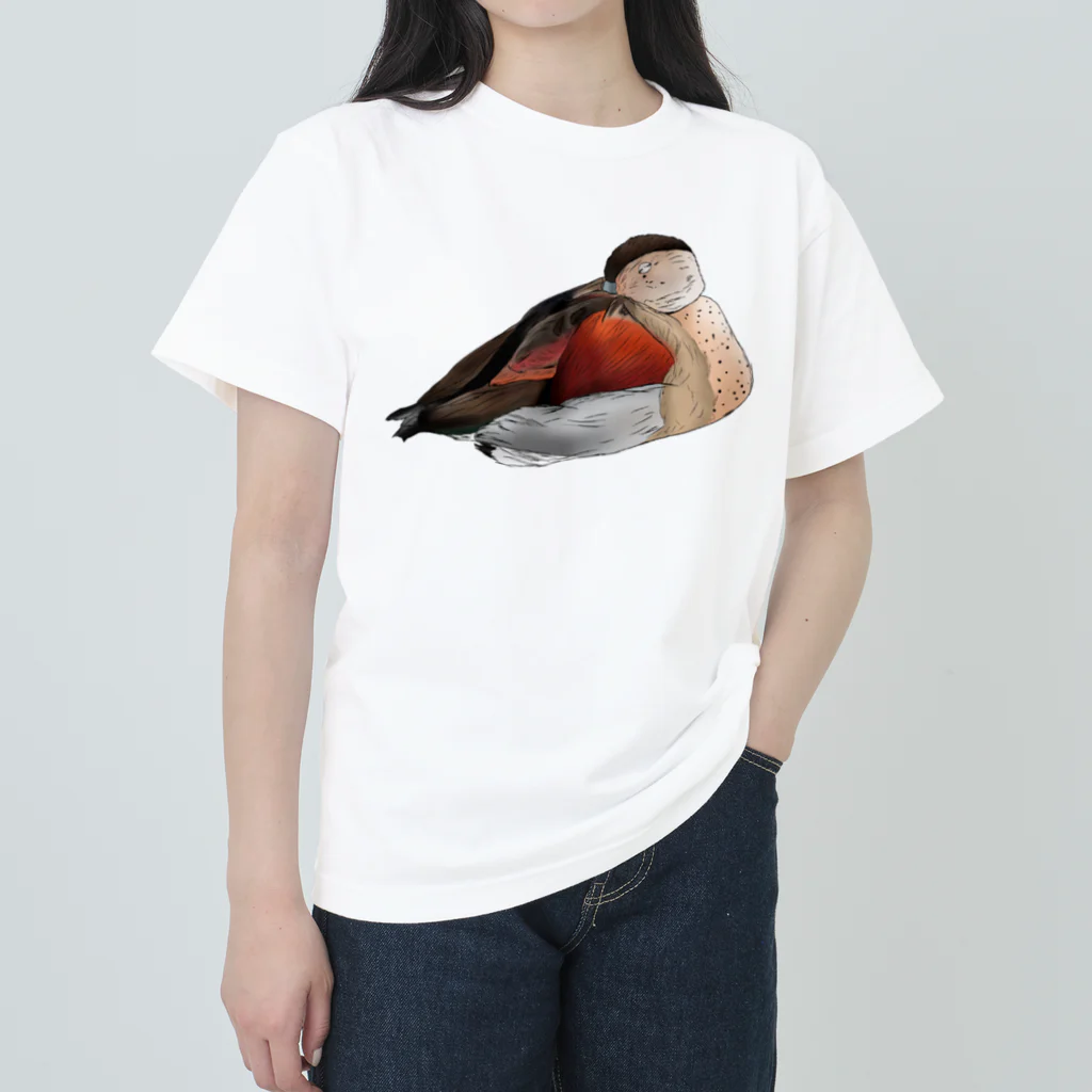 Lily bird（リリーバード）のクビワコガモ フルカラー Heavyweight T-Shirt