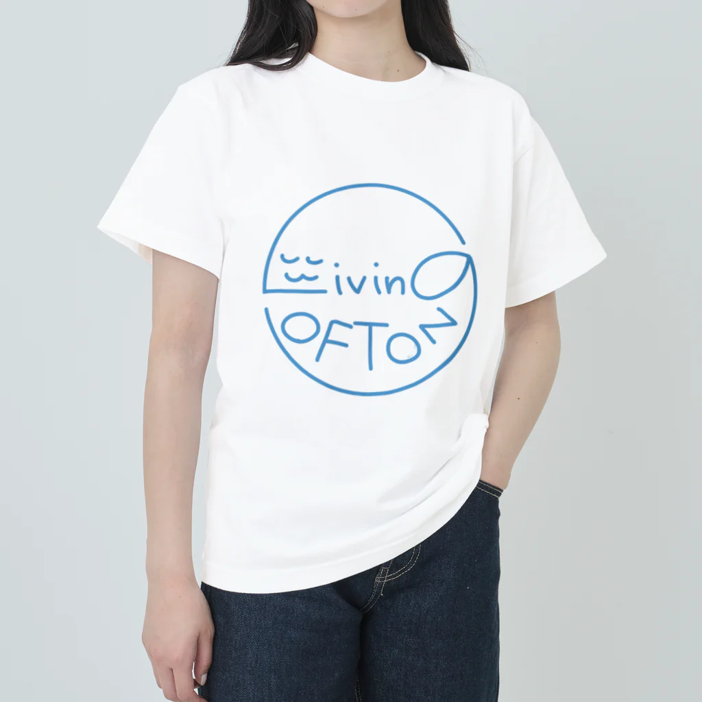 オフトゥンぐらし！のまあるいオフトゥンぐらし！ロゴ Heavyweight T-Shirt