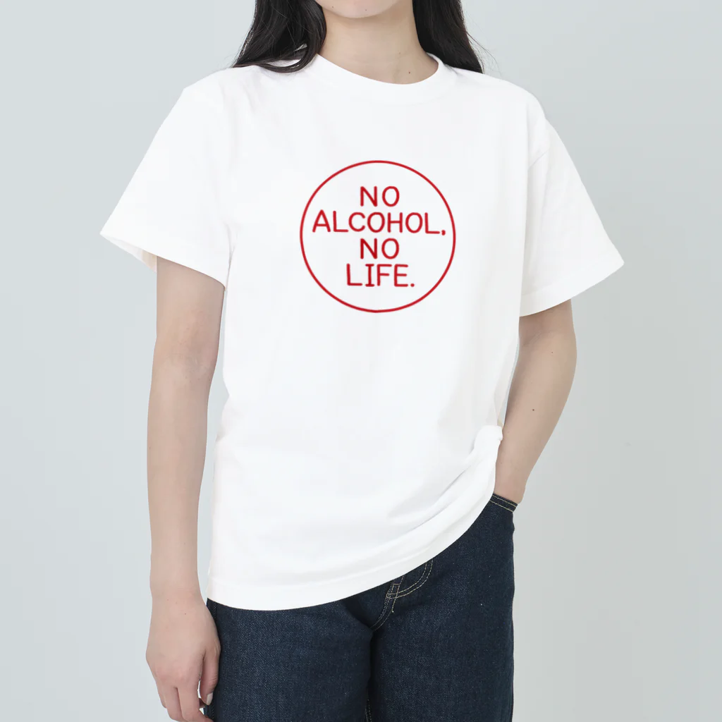 stereovisionのNO ALCOHOL, NO LIFE. Heavyweight T-Shirt