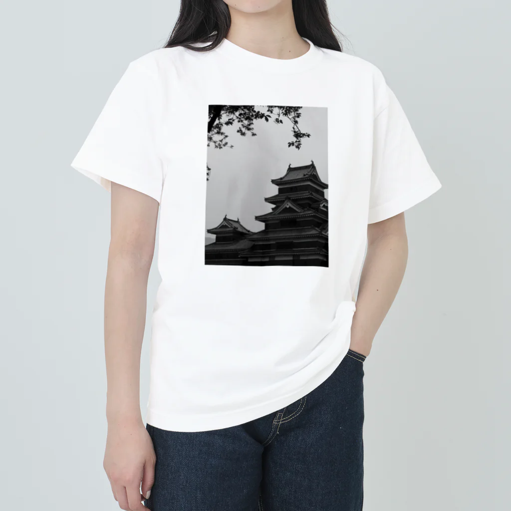 サンセットの松本城 Heavyweight T-Shirt