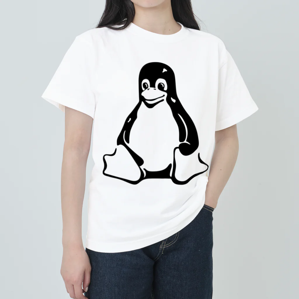 nishidemasamiのTuxくん ヘビーウェイトTシャツ