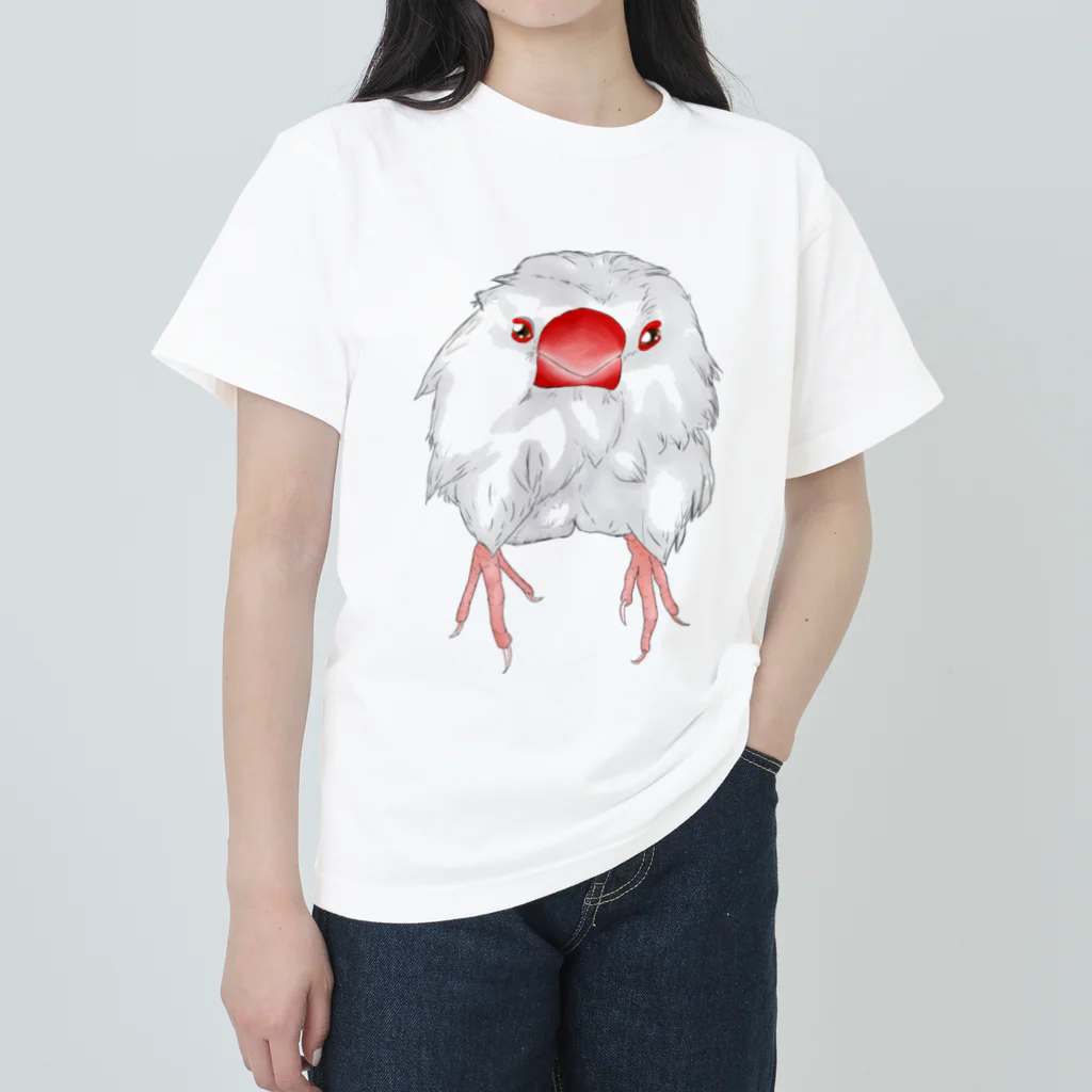Lily bird（リリーバード）の変身！水浴び白文鳥① Heavyweight T-Shirt
