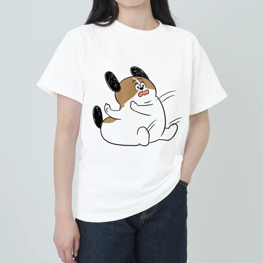 マツバラのもじゃまるしりもち ヘビーウェイトTシャツ