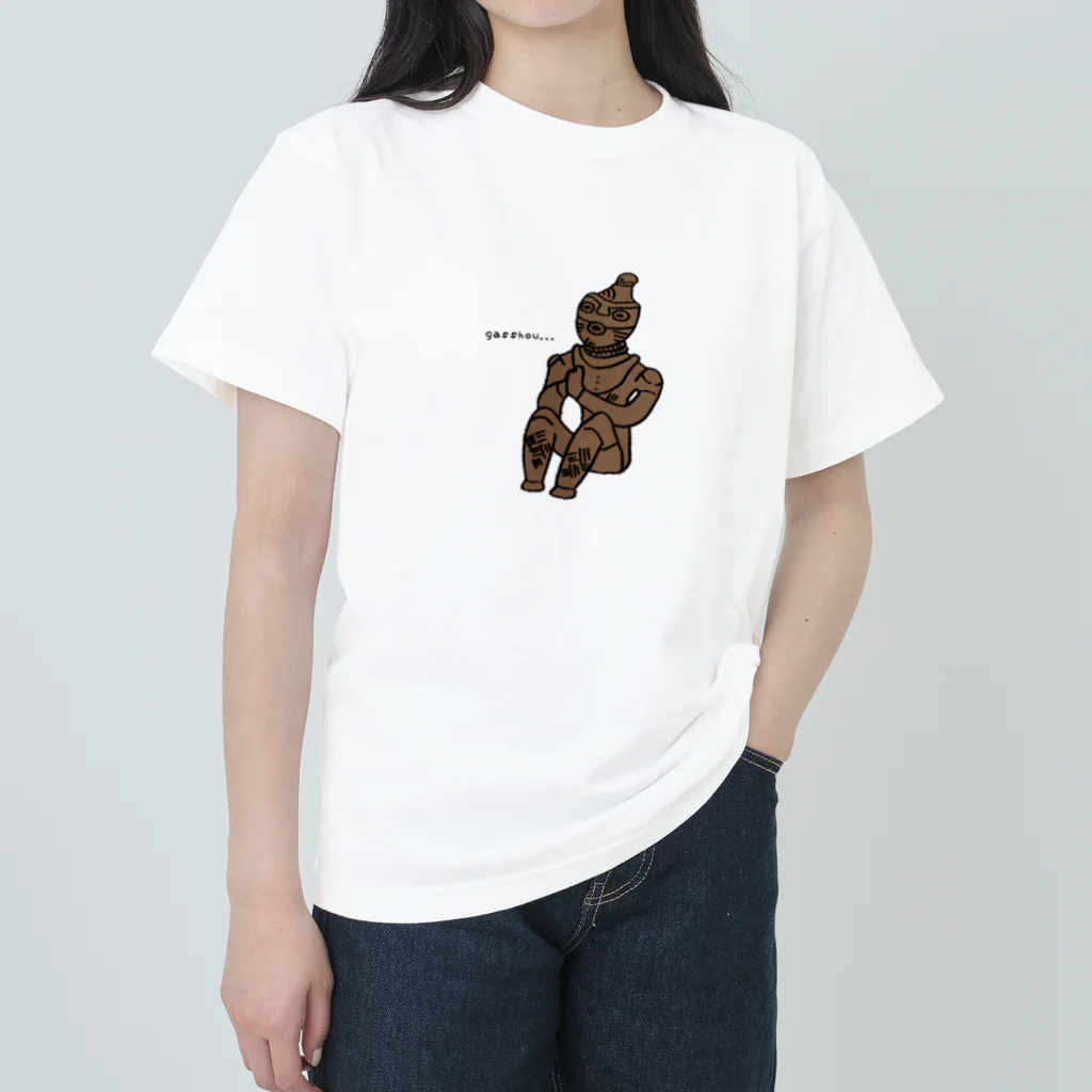 Narcissusの合掌土偶 ヘビーウェイトTシャツ