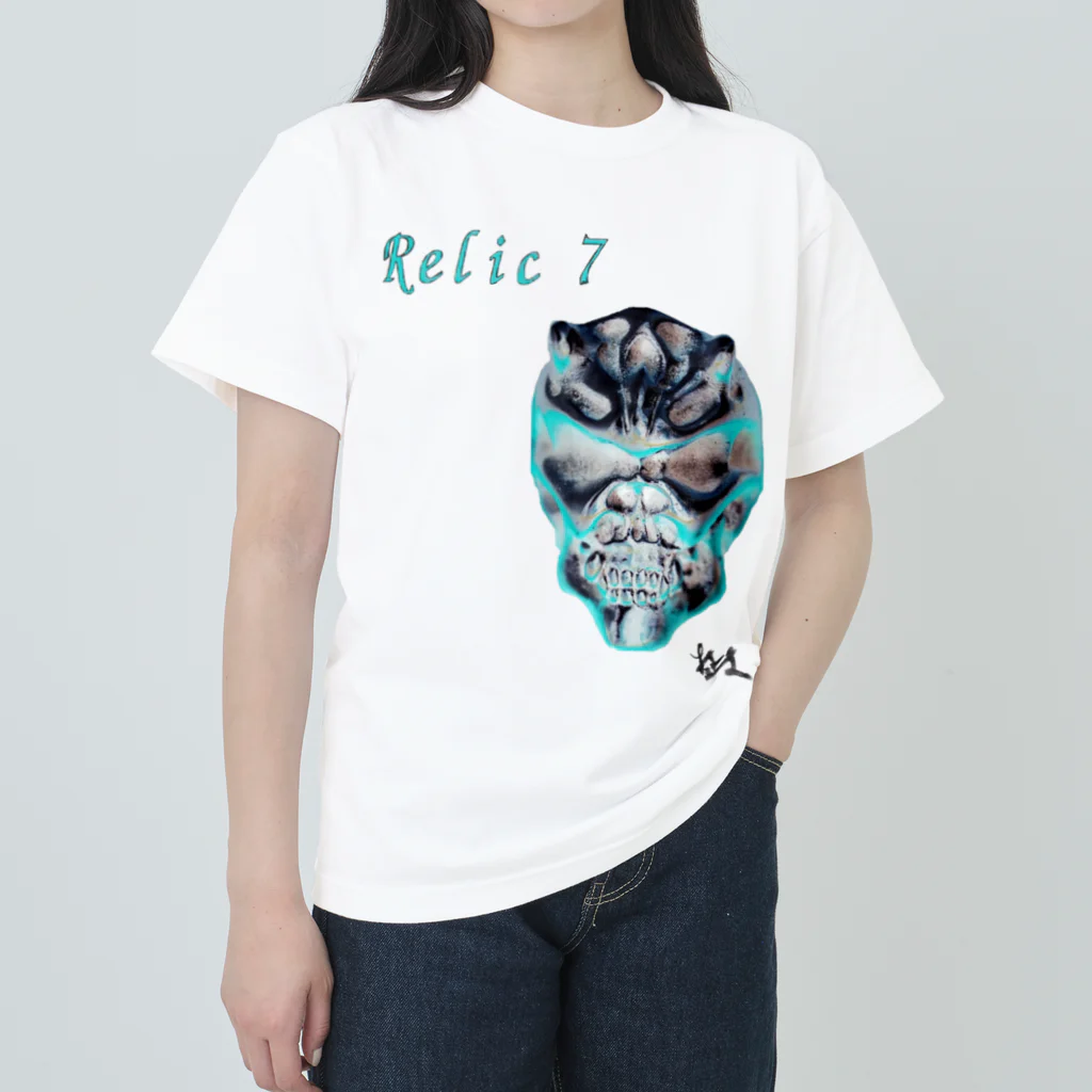 Relic7のRelic 7　二角鬼スカル Heavyweight T-Shirt