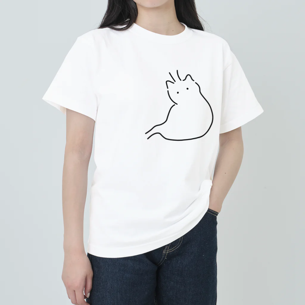 ねこやにわとりやの胃がニャンコ ヘビーウェイトTシャツ