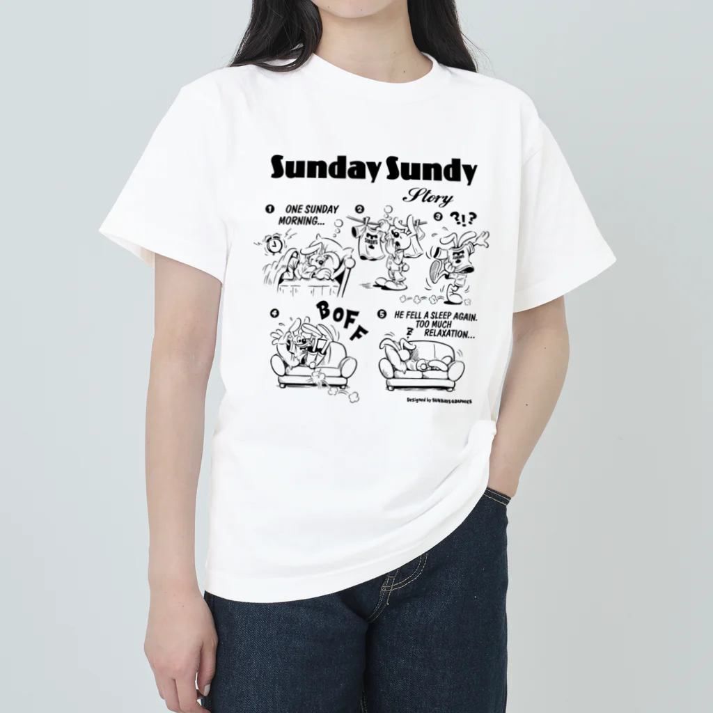 SUNDAYS GRAPHICSのSUNDAY SUNDY STORY ヘビーウェイトTシャツ