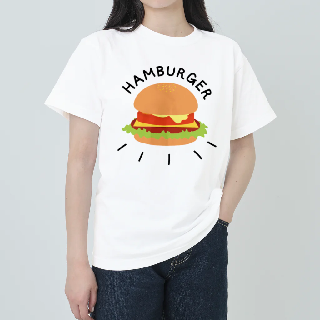 ぷるんぷるんストアのハンバーガーと言いつつチーズバーガー ヘビーウェイトTシャツ