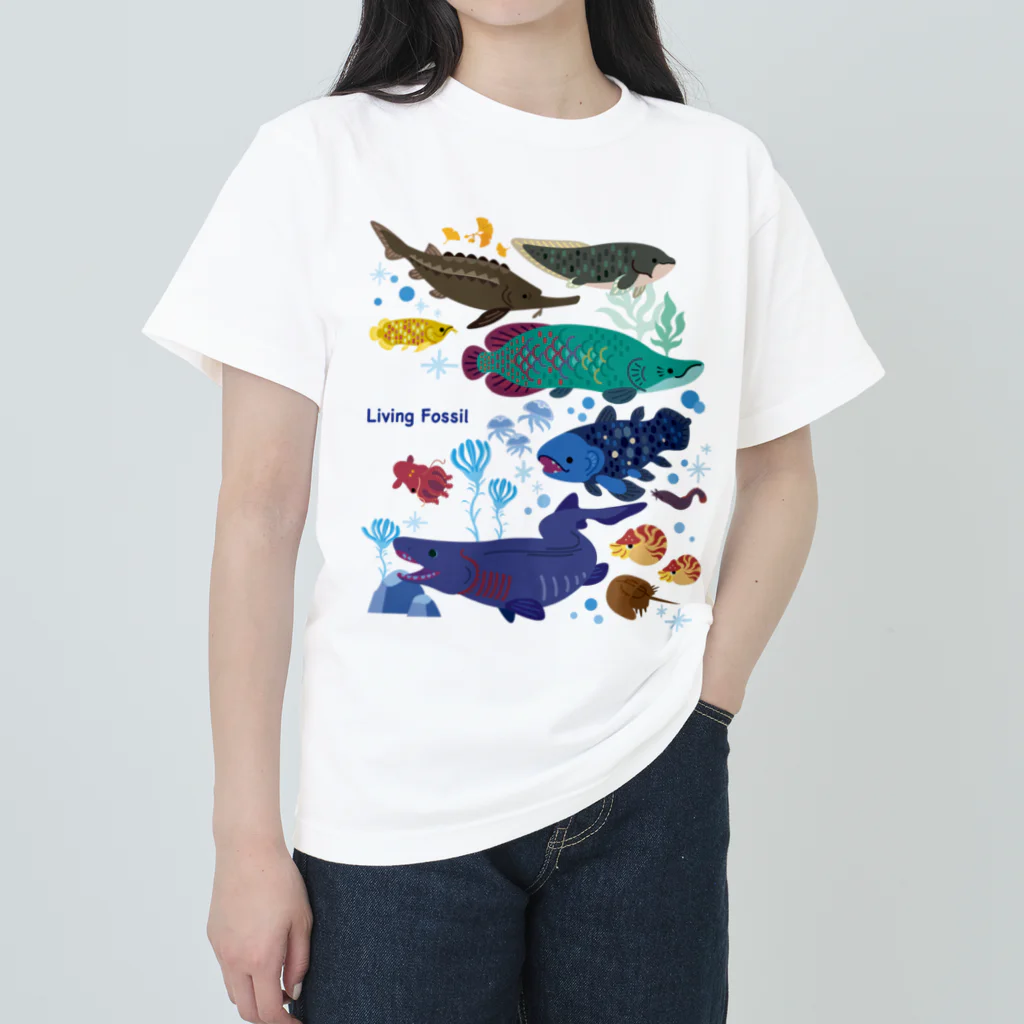 みなとまち層の生きた化石たち ヘビーウェイトTシャツ