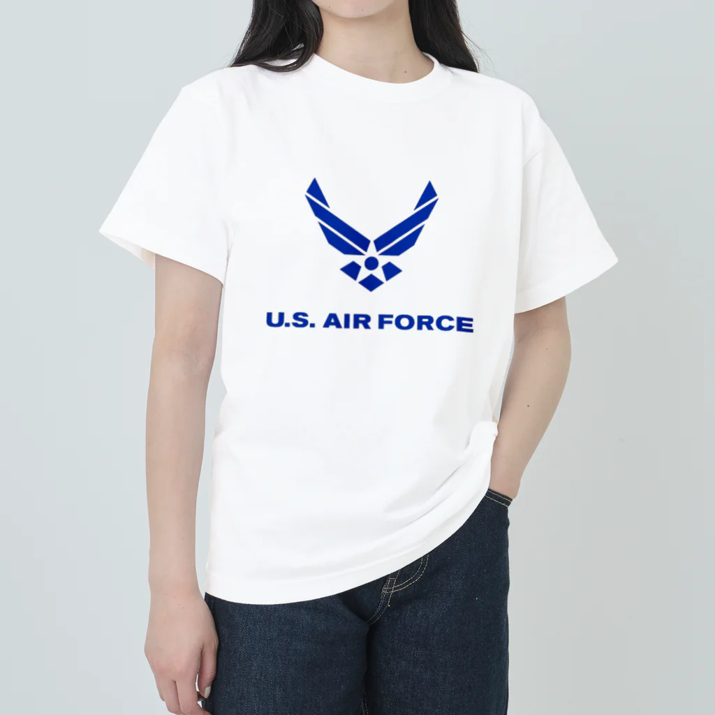 rikunosukeshopのU.S.A.F ロゴ　アイテム Heavyweight T-Shirt