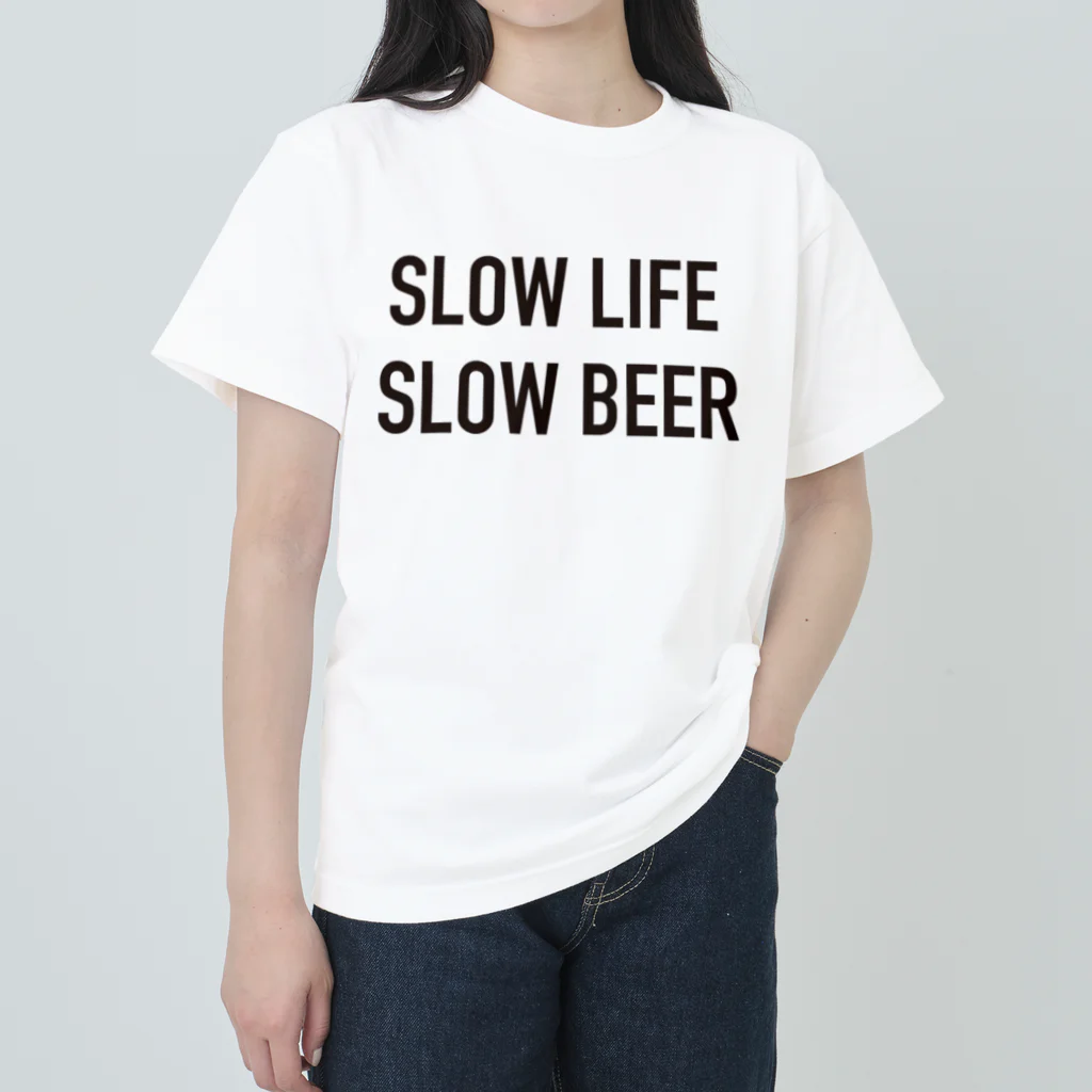 AMAMI HANAHAN ALEのSLOW LIFE, SLOW BEER　Tシャツ ヘビーウェイトTシャツ