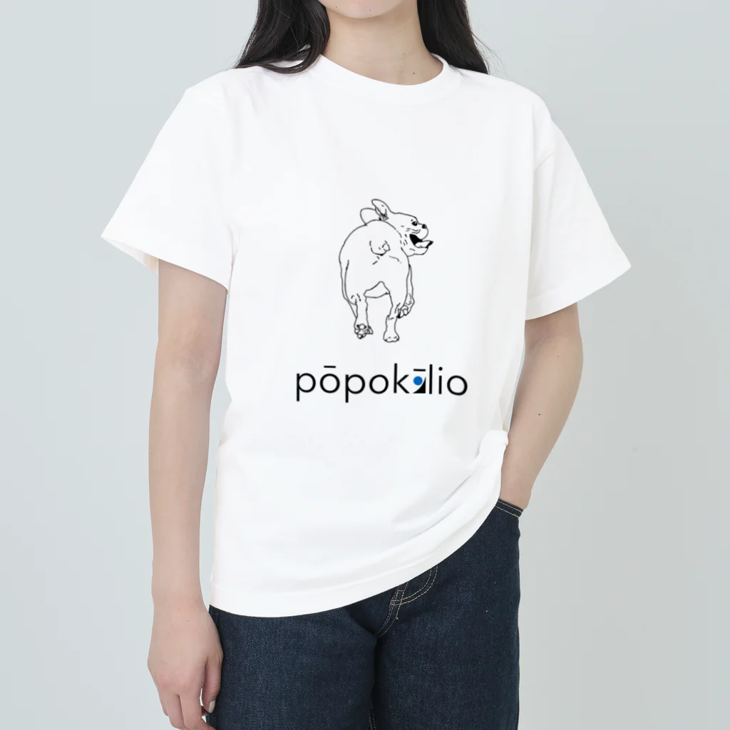 ナミノコ雑貨店のpopokilio フレンチブルドッグ  ヘビーウェイトTシャツ