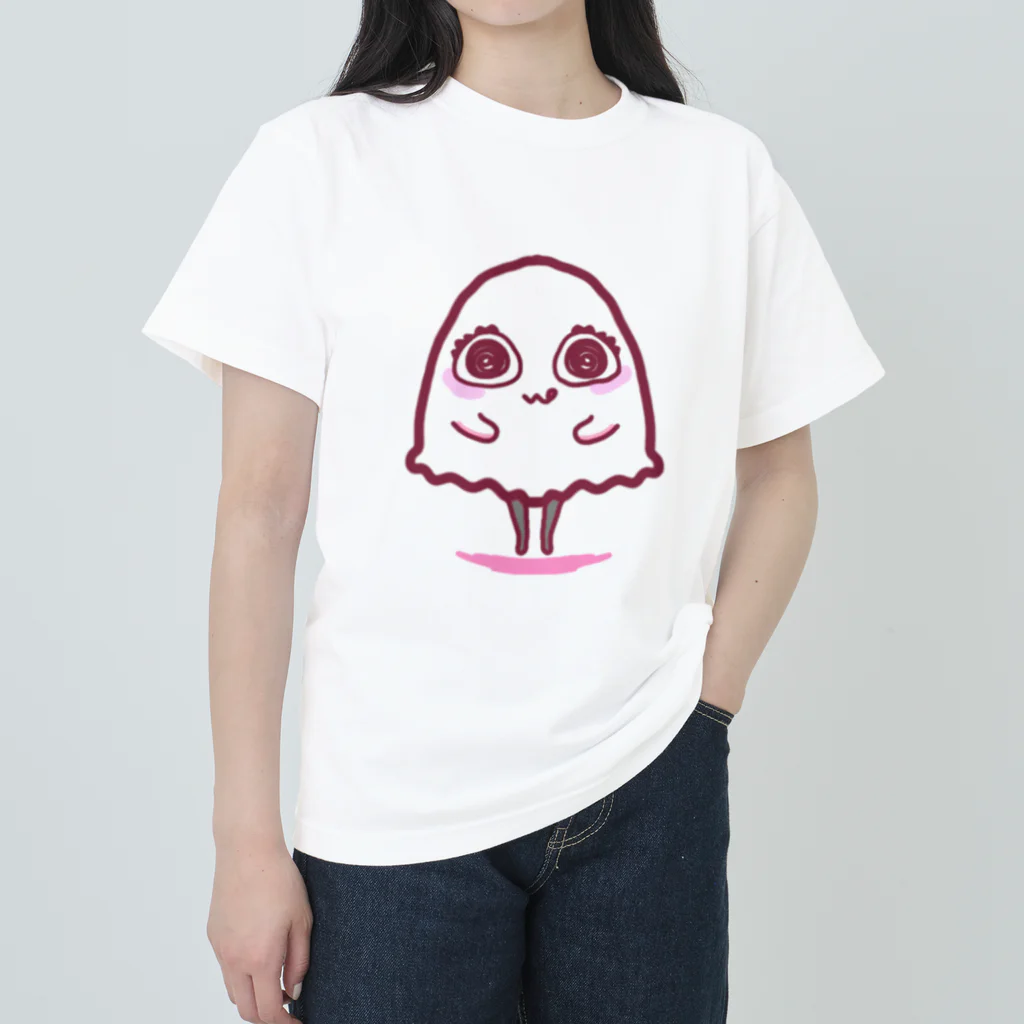 Ri0のいたずらおばけちゃん(ぴんく) ヘビーウェイトTシャツ