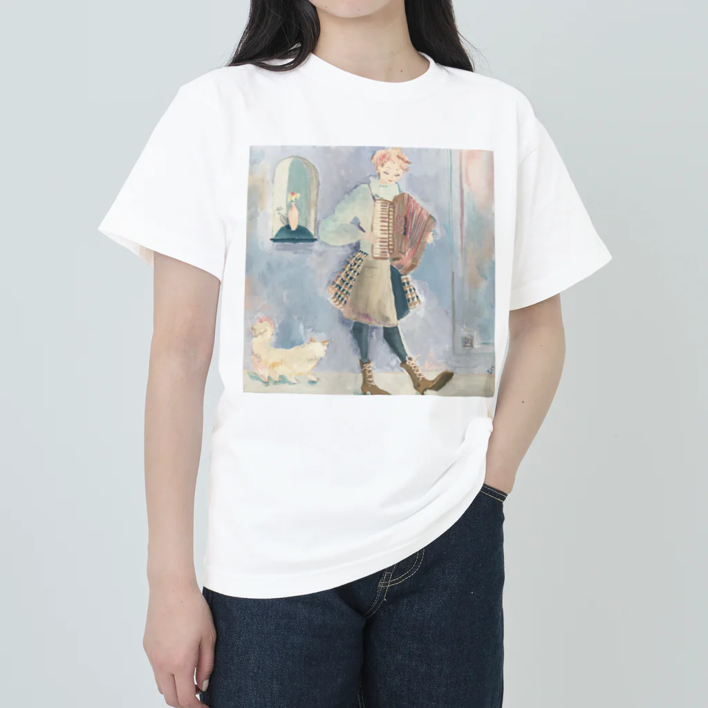 青色工学舎のPlaying Accordion Heavyweight T-Shirt