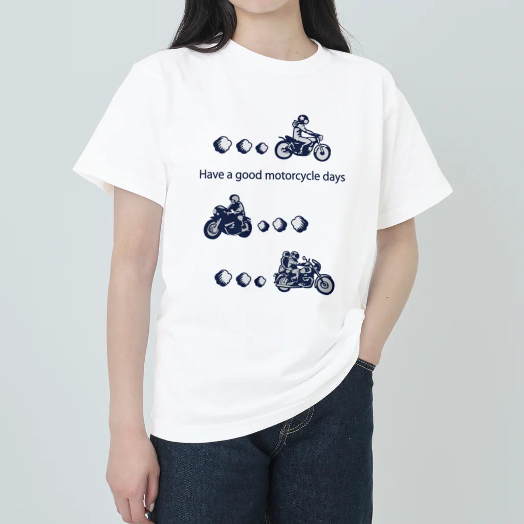 キッズモード某のモーターサイクル日記(NB) Heavyweight T-Shirt