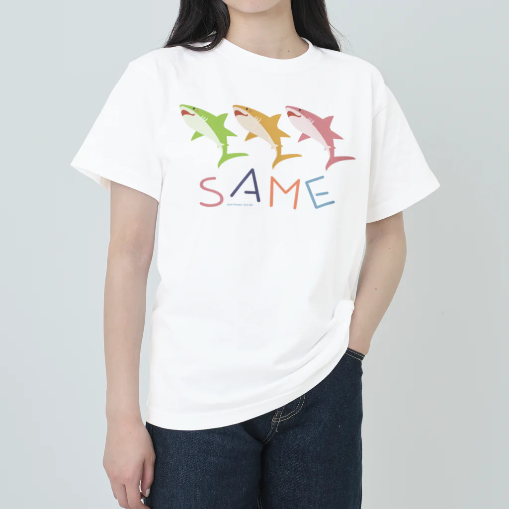 さかたようこ / サメ画家のはにかみSAME ヘビーウェイトTシャツ