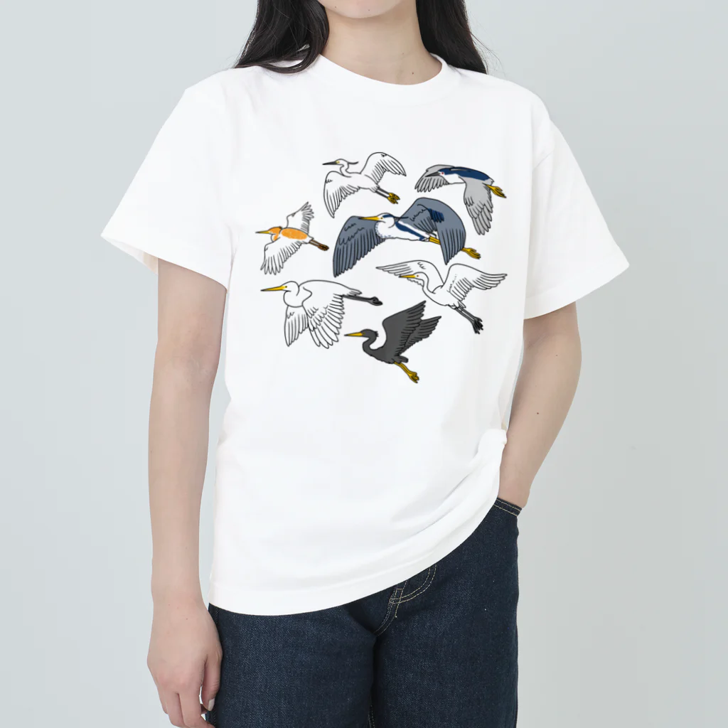 LOTORIのサギ大集合 Heavyweight T-Shirt