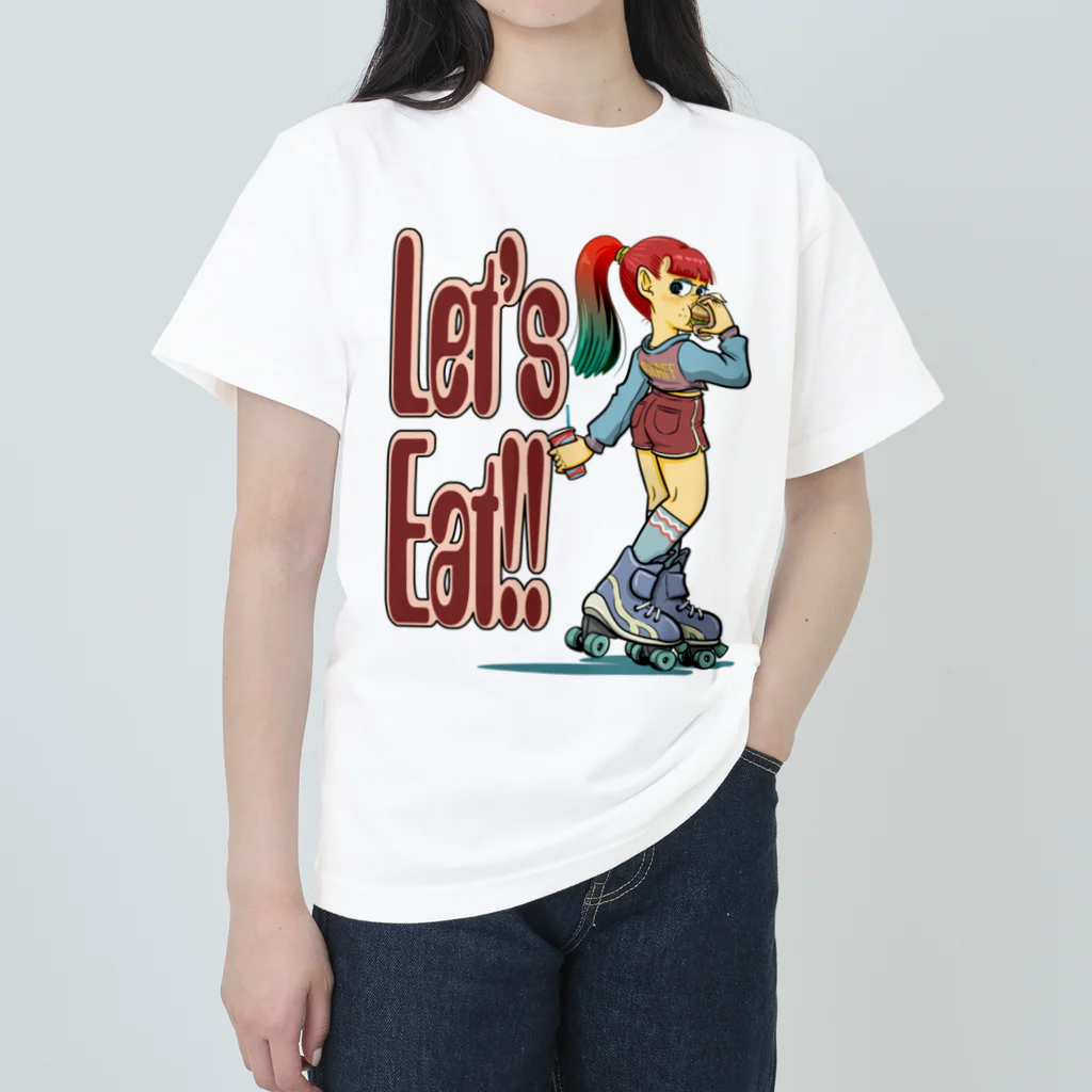 nidan-illustrationの“let's eat!!" ヘビーウェイトTシャツ