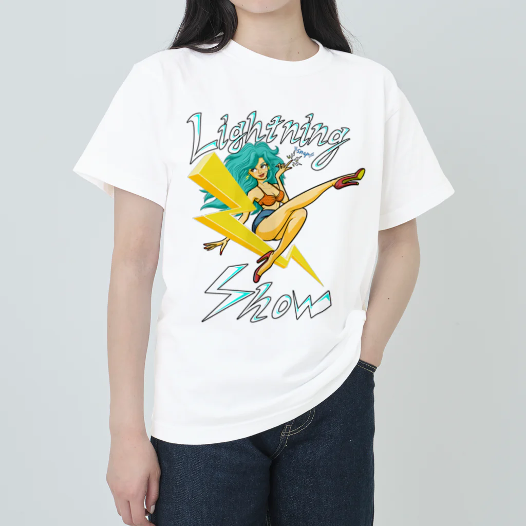 nidan-illustrationの“Lightning Show” Heavyweight T-Shirt