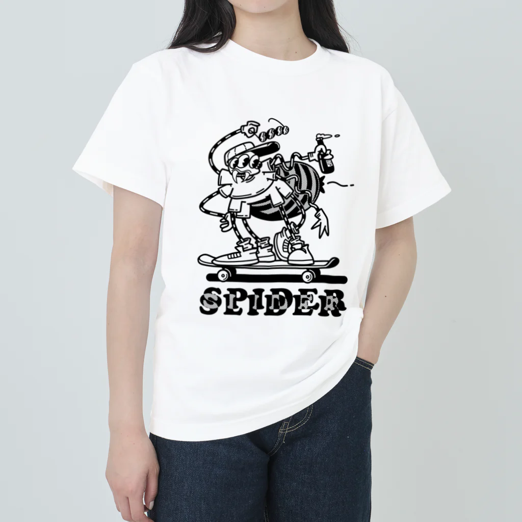 nidan-illustrationの"SPIDER SLIDER" ヘビーウェイトTシャツ