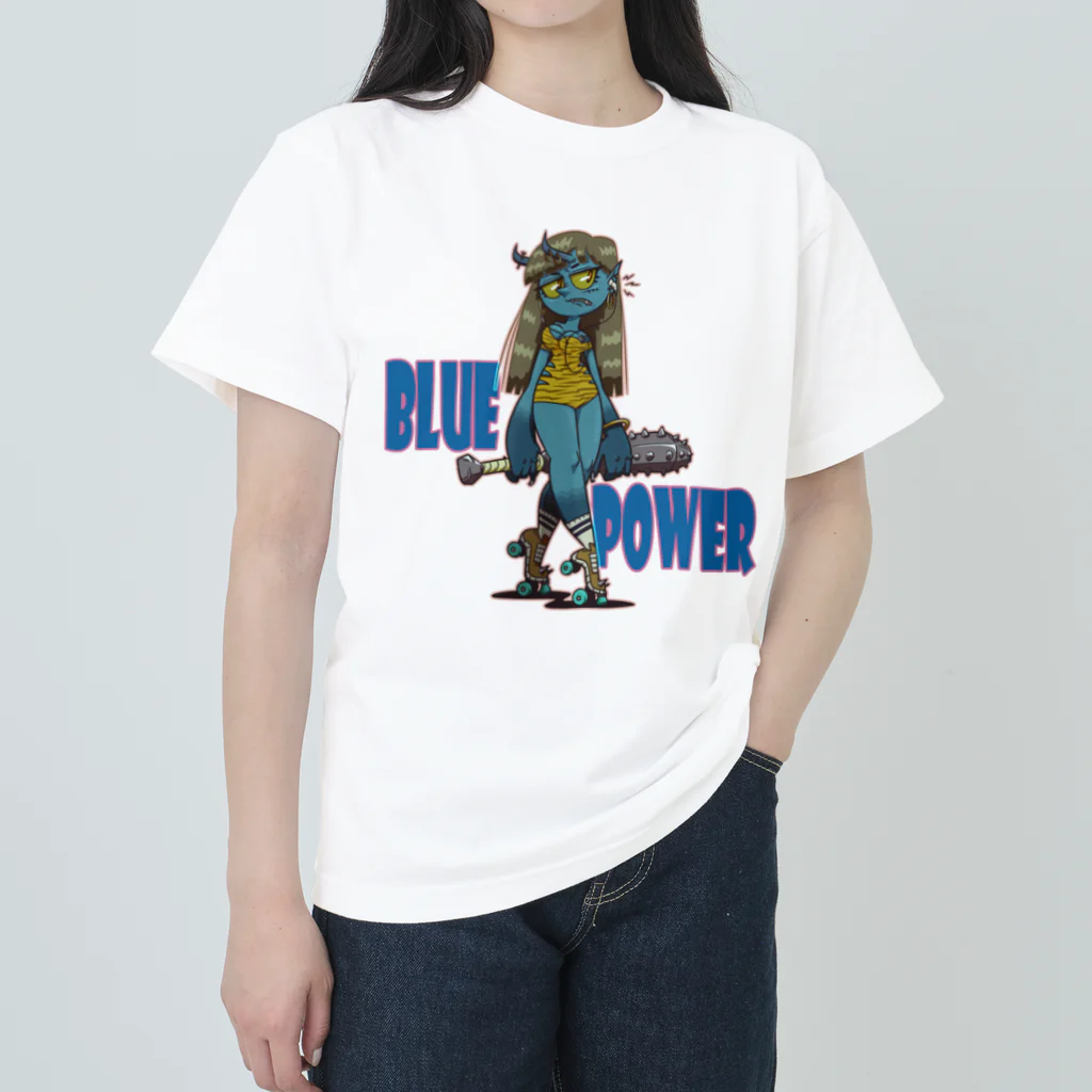 nidan-illustrationの“BLUE POWER” ヘビーウェイトTシャツ