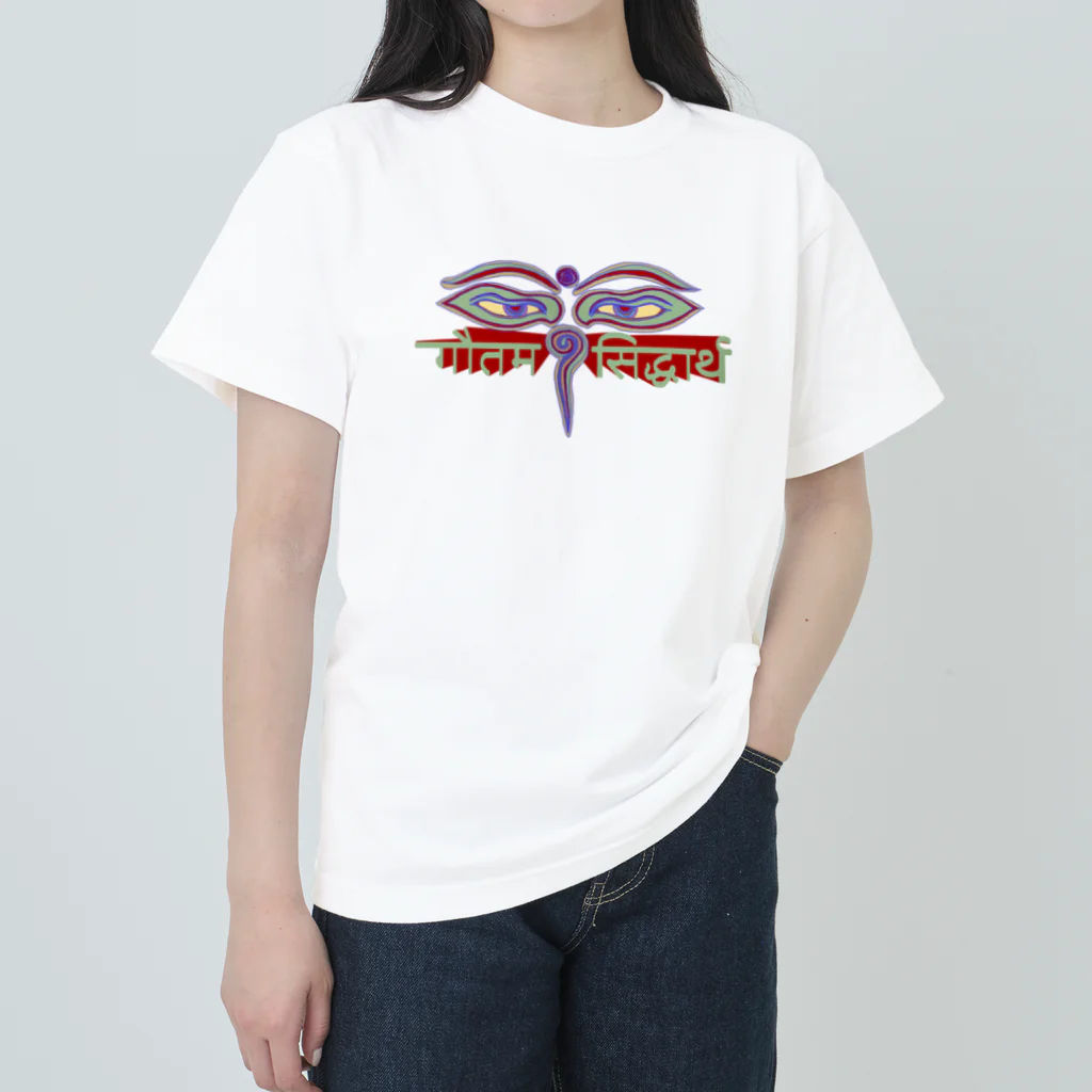 深海魚顔少女のブッダアイ エスニック強め ヘビーウェイトTシャツ