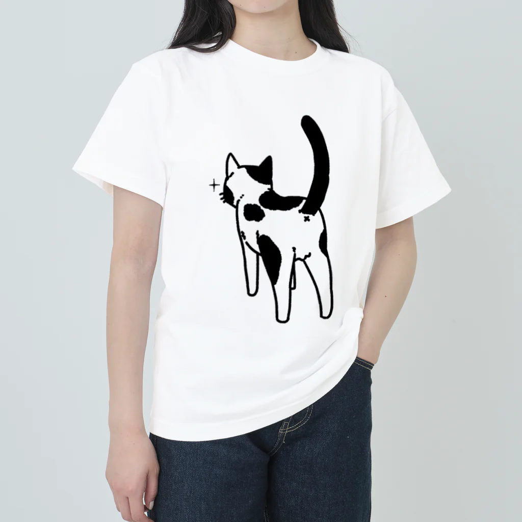 Riotoのねこけつ（ぶち猫） Heavyweight T-Shirt