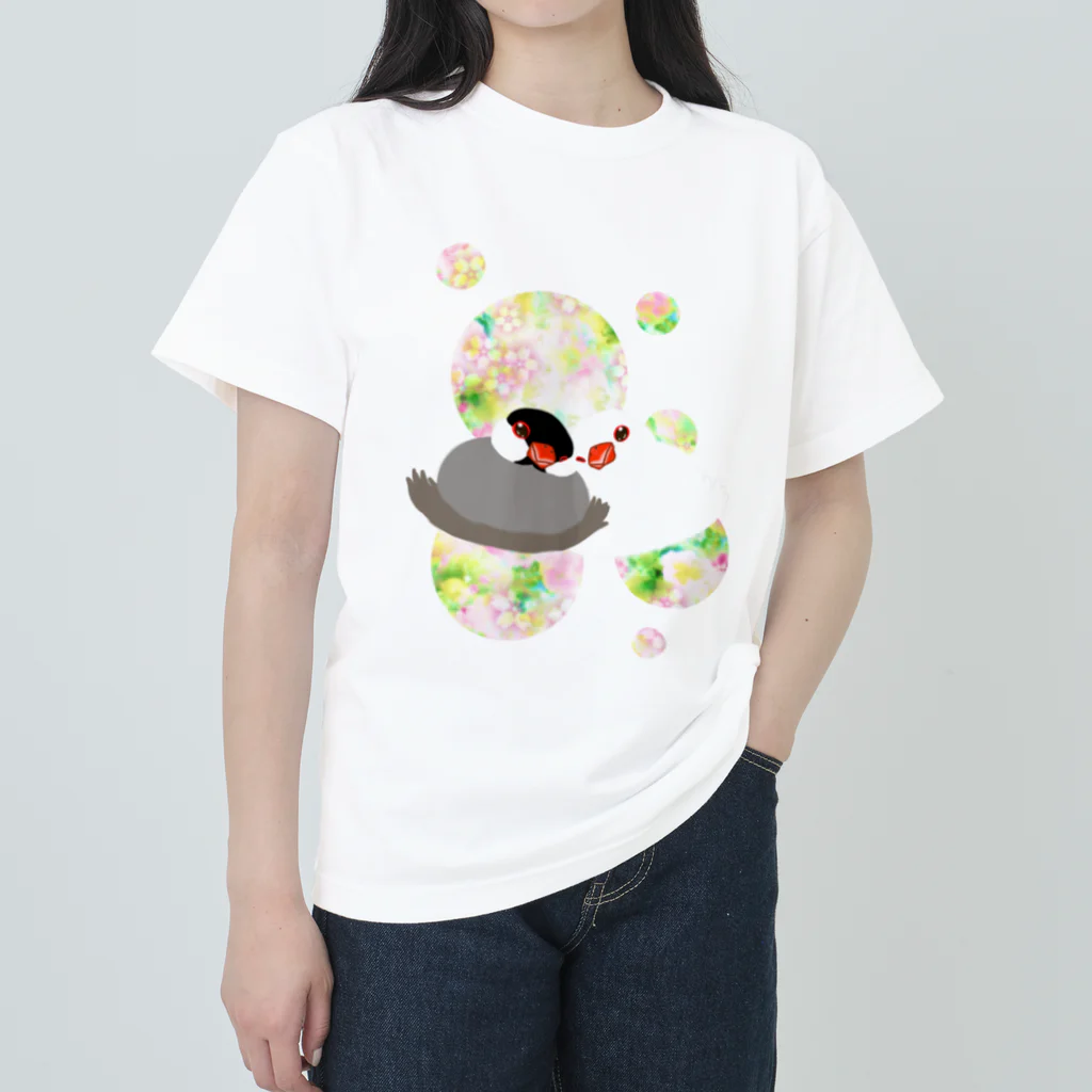 Lily bird（リリーバード）のとろける文鳥ず2 Heavyweight T-Shirt