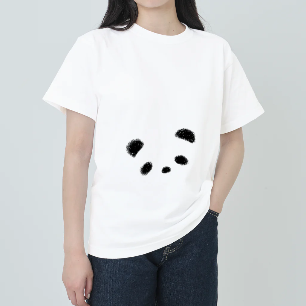 田中ザビエル世界のどうぶつの【SUZURI限定】FACE PANDA DA DA ECO ヘビーウェイトTシャツ